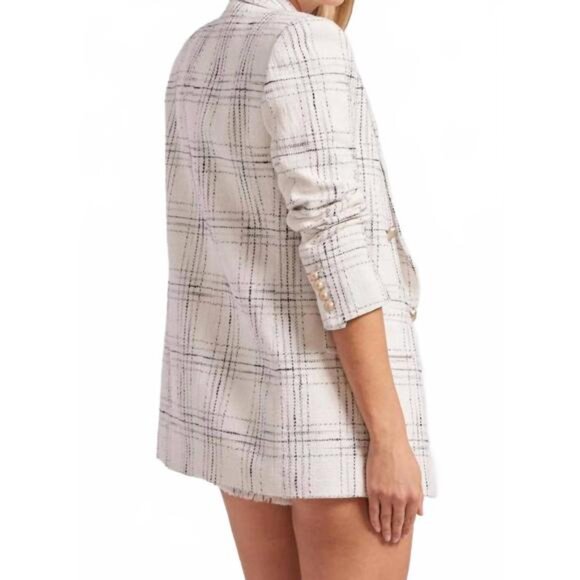 GENERATION LOVE talan tweed blazer in white size S - Picture 10 of 10
